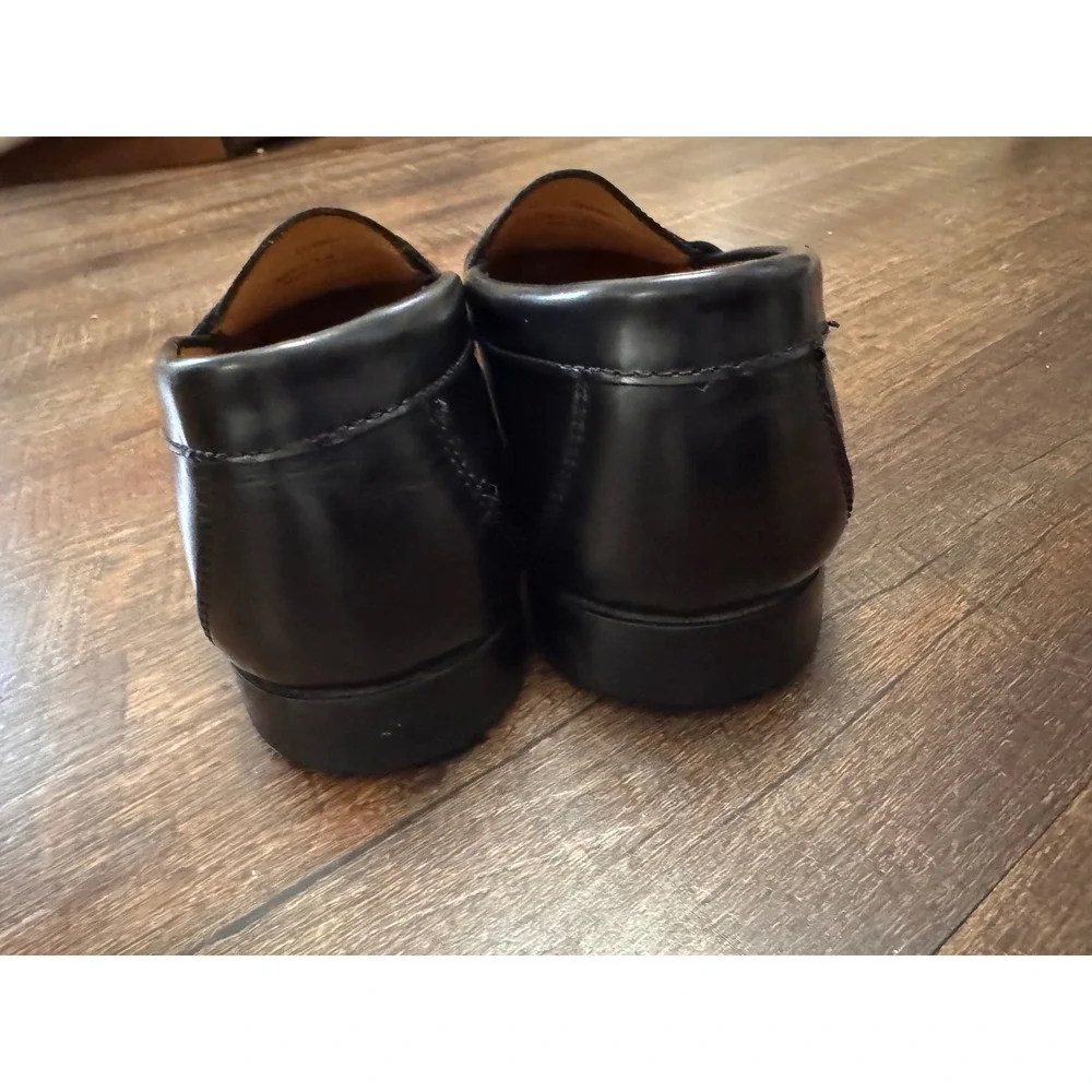 Johnston & Murphy Hayes Penny Loafers Men's 9 M Black Leather Dress Shoes